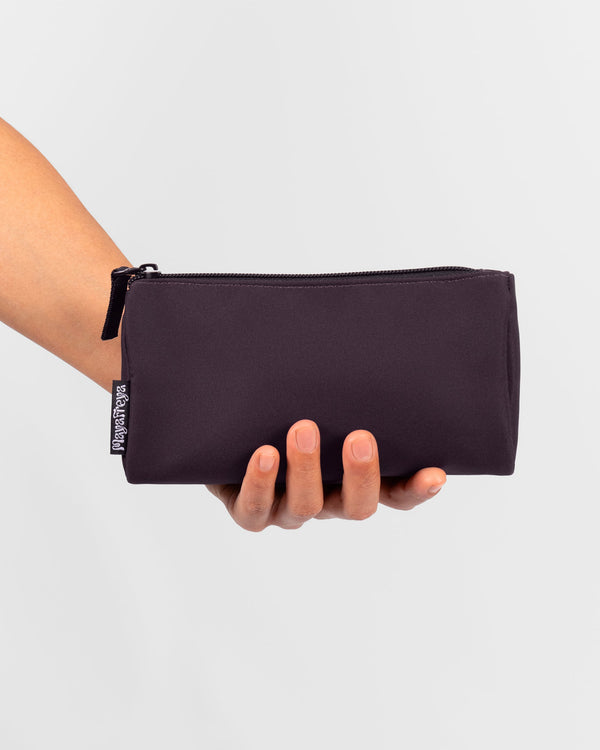 Alisa Deep Plum Cosmetic Pouch