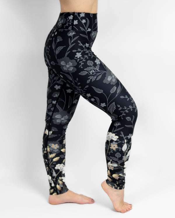 Hope Elegant Floral Leggings Without Pockets