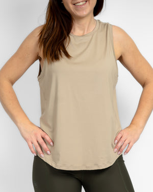 Lea Beige Sports Top