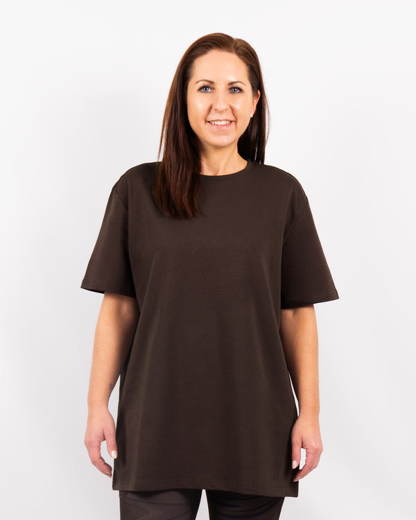 Naomi Everyday Mocha Brown Long T-Shirt