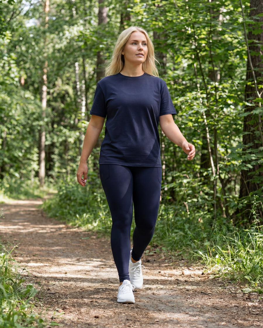 Holly Deep Blue Tie Waist Leggings