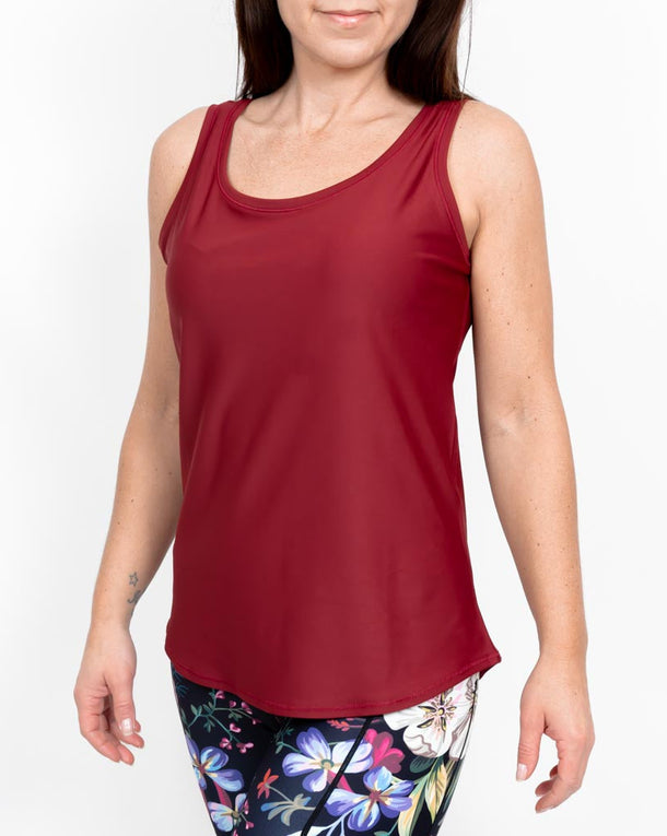 Vigga Fitted Bordeaux Top