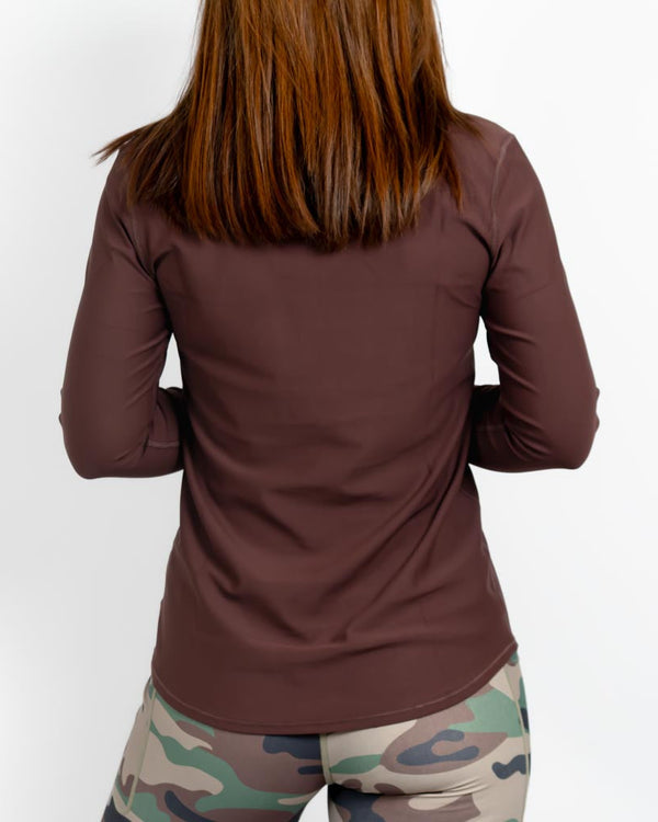 Vigga Fitted Brown Long-Sleeve
