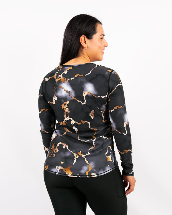 Vigga Fitted Marble Long-Sleeve